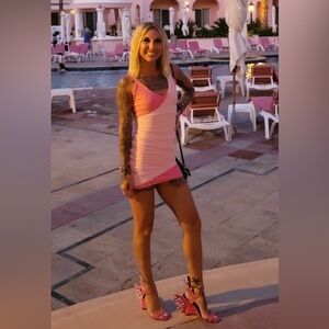 Tiger Mist pink mini dress! XS! EUC!